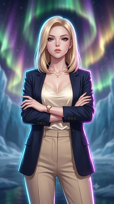 score_9, masterpiece, best quality, ultra-detailed, high-budget anime keyframe, editorial fashion photography, tasteful artistic composition, Korean woman. close-up cowboy shot from the waist and thighs up, the character dominates the composition, fi