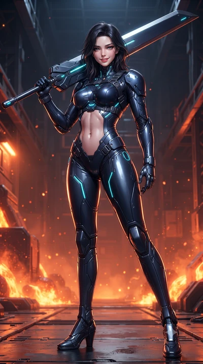 score_9, masterpiece, best quality, ultra-detailed, high-budget anime keyframe, editorial fashion photography, tasteful artistic composition, Korean woman. low angle full-body shot from head to toe showing her feet, filling the entire 9:16 vertical f