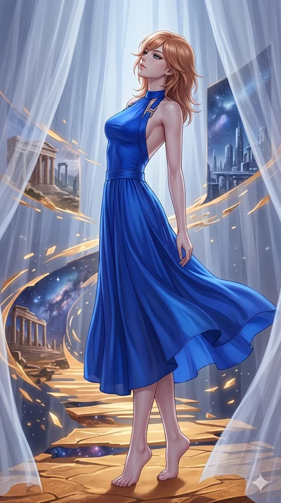 score_9, masterpiece, best quality, ultra-detailed, high-budget anime keyframe, editorial fashion photography, tasteful artistic composition, Korean woman. low angle full-body shot from head to toe showing her feet, filling the entire 9:16 vertical f