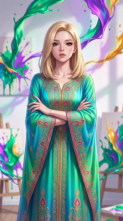 score_9, masterpiece, best quality, ultra-detailed, high-budget anime keyframe, editorial fashion photography, tasteful artistic composition, Korean woman. close-up cowboy shot from the waist and thighs up, the character dominates the composition, fi