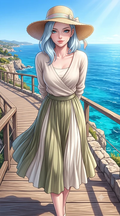 score_9, masterpiece, best quality, ultra-detailed, high-budget anime keyframe, semi-realistic 3D game render, editorial fashion photography, tasteful artistic composition, Korean woman. close-up cowboy shot from the waist and thighs up, the characte