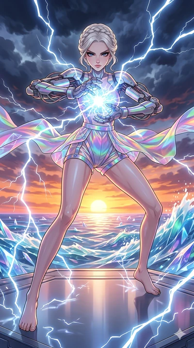 score_9, masterpiece, best quality, ultra-detailed, High-budget Anime Keyframe, vibrant colors, fluid line-art, expressive lighting, cinematic composition, Ufotable-style visual effects, top-tier animation quality, Japanese woman with delicate and el