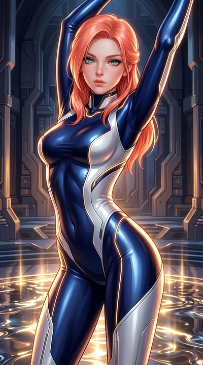 score_9, masterpiece, best quality, ultra-detailed, high-budget anime keyframe, semi-realistic 3D game render, editorial fashion photography, tasteful artistic composition, Japanese woman. close-up cowboy shot from the waist and thighs up, the charac