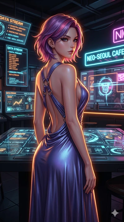 score_9, masterpiece, best quality, ultra-detailed, high-budget anime keyframe, editorial fashion photography, tasteful artistic composition, Caucasian woman, strictly human ears. cowboy shot from the thighs up, character and outfit filling the frame