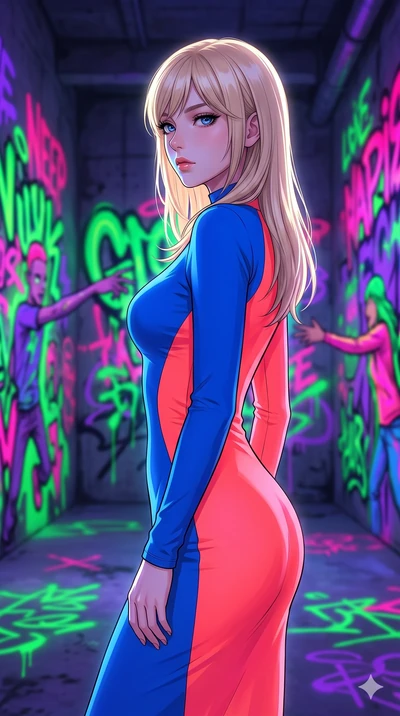 score_9, masterpiece, best quality, ultra-detailed, high-budget anime keyframe, editorial fashion photography, tasteful artistic composition, Japanese woman. close-up cowboy shot from the waist and thighs up, the character dominates the composition, 