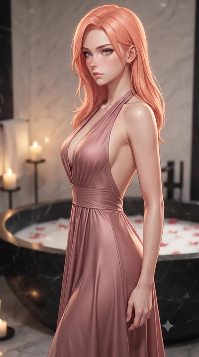 score_9, masterpiece, best quality, ultra-detailed, high-budget anime keyframe, editorial fashion photography, tasteful artistic composition, Japanese woman woman. close-up cowboy shot from the waist and thighs up, the character dominates the composi