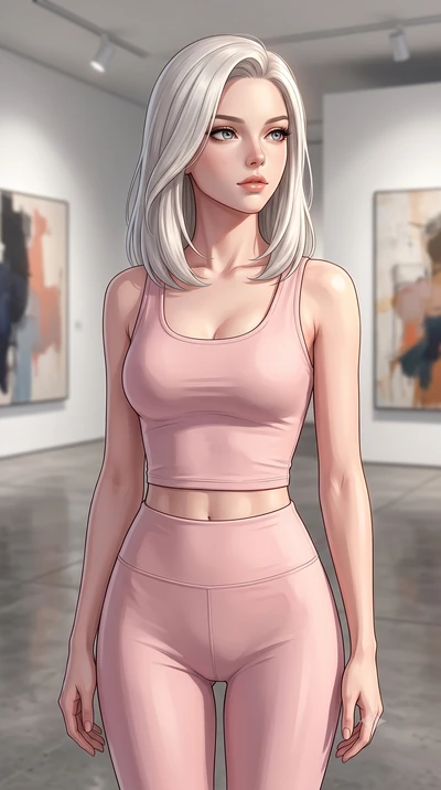 score_9, masterpiece, best quality, ultra-detailed, high-budget anime keyframe, editorial fashion photography, tasteful artistic composition, Caucasian woman woman. close-up cowboy shot from the waist and thighs up, the character dominates the compos