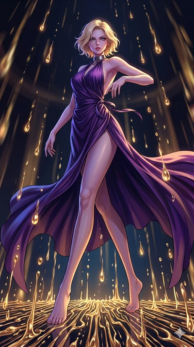 score_9, masterpiece, best quality, ultra-detailed, high-budget anime keyframe, Caucasian woman, strictly human ears. low angle full-body shot filling the entire 9:16 frame with her statuesque presence, stretching the vertical silhouette. dodging eth