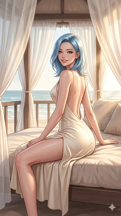 score_9, masterpiece, best quality, ultra-detailed, high-budget anime keyframe, editorial fashion photography, tasteful artistic composition, Korean woman. cowboy shot from the thighs up, character and outfit filling the frame for maximum editorial p