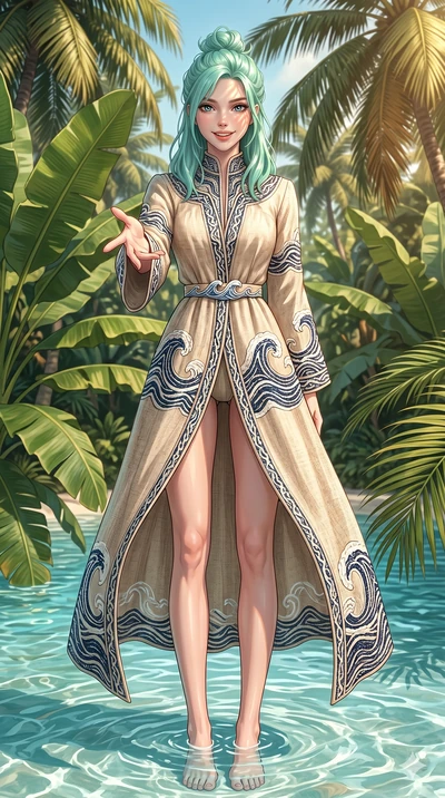 score_9, masterpiece, best quality, ultra-detailed, high-budget anime keyframe, editorial fashion photography, tasteful artistic composition, Japanese woman. low angle full-body shot from head to toe showing her feet, filling the entire 9:16 vertical
