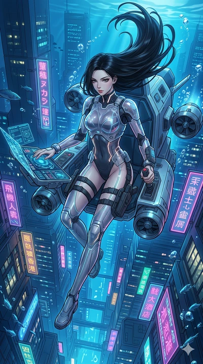 score_9, masterpiece, best quality, ultra-detailed, high-budget anime movie keyframe, cinematic anime lighting, intricate line art, Caucasian (strictly human ears) woman. Dynamic full-body shot stretching the vertical silhouette with extreme perspect