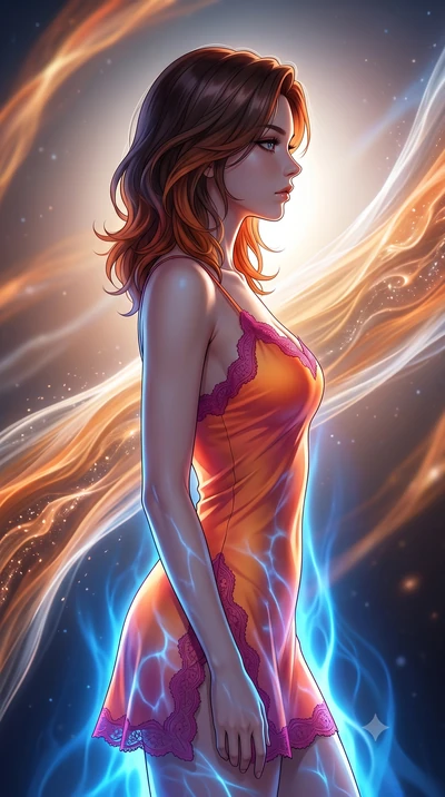 score_9, masterpiece, best quality, ultra-detailed, high-budget anime keyframe, editorial fashion photography, tasteful artistic composition, Korean woman. close-up cowboy shot from the waist and thighs up, the character dominates the composition, fi