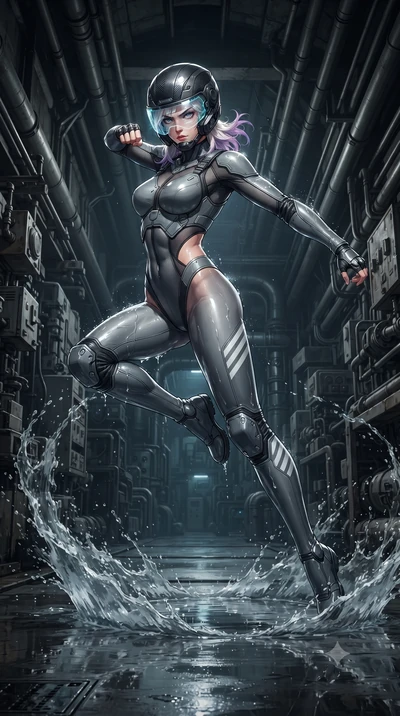 score_9, masterpiece, best quality, ultra-detailed, high-budget anime keyframe, editorial fashion photography, tasteful artistic composition, Caucasian woman. low angle full-body shot from head to toe showing her feet, filling the entire 9:16 vertica