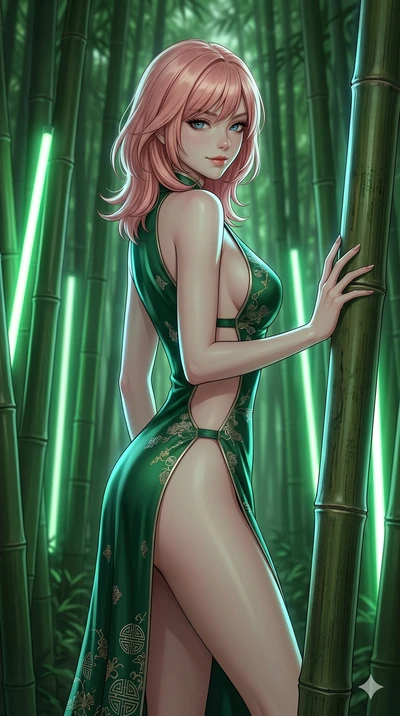score_9, masterpiece, best quality, ultra-detailed, high-budget anime keyframe, editorial fashion photography, tasteful artistic composition, Japanese woman. cowboy shot from the thighs up, character and outfit filling the frame for maximum editorial