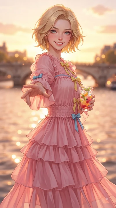 score_9, masterpiece, best quality, ultra-detailed, high-budget anime keyframe, editorial fashion photography, tasteful artistic composition, Caucasian woman. close-up cowboy shot from the waist and thighs up, the character dominates the composition,