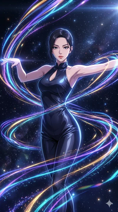 score_9, masterpiece, best quality, ultra-detailed, High-budget Anime Keyframe, vibrant colors, fluid line-art, expressive lighting, cinematic composition, Ufotable-style visual effects, top-tier animation quality, Korean woman with idol-like refined