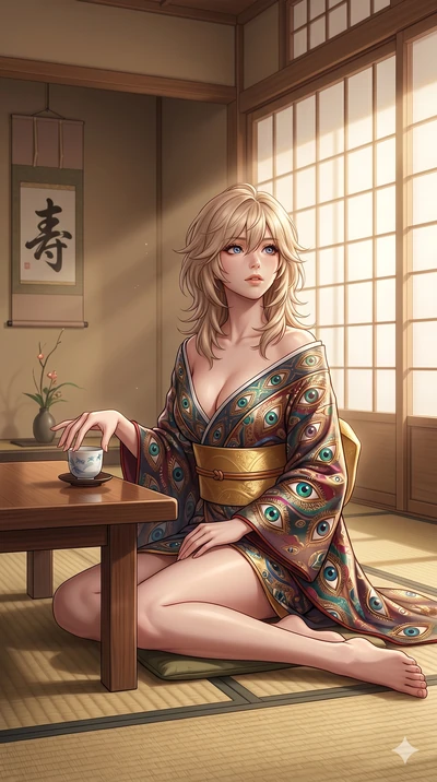 score_9, masterpiece, best quality, ultra-detailed, high-budget anime keyframe, editorial fashion photography, tasteful artistic composition, Japanese woman. cowboy shot from the thighs up, character and outfit filling the frame for maximum editorial