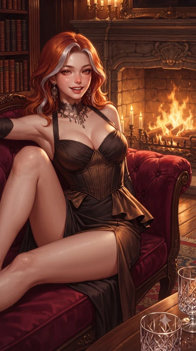 score_9, masterpiece, best quality, ultra-detailed, high-budget anime keyframe, editorial fashion photography, tasteful artistic composition, Caucasian woman. close-up cowboy shot from the waist and thighs up, the character dominates the composition,
