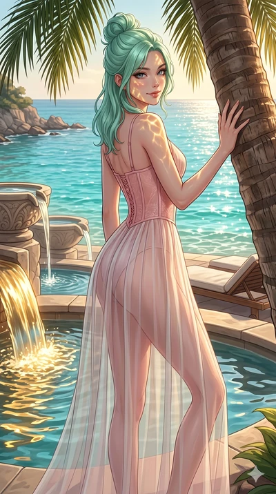score_9, masterpiece, best quality, ultra-detailed, high-budget anime keyframe, editorial fashion photography, tasteful artistic composition, Japanese woman. cowboy shot from the thighs up, character and outfit filling the frame for maximum editorial