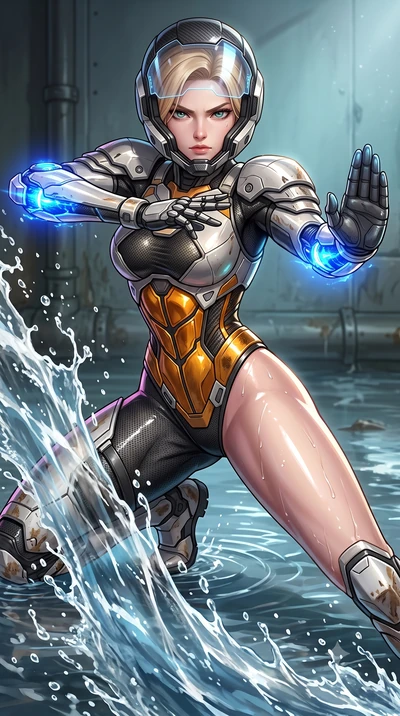score_9, masterpiece, best quality, ultra-detailed, high-budget anime keyframe, semi-realistic 3D game render, editorial fashion photography, tasteful artistic composition, Caucasian woman. close-up cowboy shot from the waist and thighs up, the chara