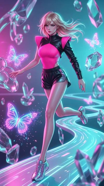 score_9, masterpiece, best quality, ultra-detailed, high-budget anime keyframe, editorial fashion photography, tasteful artistic composition, Japanese woman. low angle full-body shot from head to toe showing her feet, filling the entire 9:16 vertical
