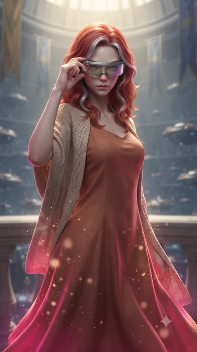 score_9, masterpiece, best quality, ultra-detailed, high-budget anime keyframe, editorial fashion photography, tasteful artistic composition, realistic cosplay photography, Caucasian woman, strictly human ears. close-up cowboy shot from the waist and