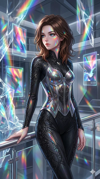 score_9, masterpiece, best quality, ultra-detailed, high-budget anime keyframe, editorial fashion photography, tasteful artistic composition, Korean woman. cowboy shot from the thighs up, character and outfit filling the frame for maximum editorial p