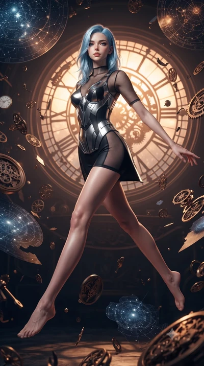 score_9, masterpiece, best quality, ultra-detailed, high-budget anime keyframe, editorial fashion photography, tasteful artistic composition, Korean woman. low angle full-body shot from head to toe showing her feet, filling the entire 9:16 vertical f