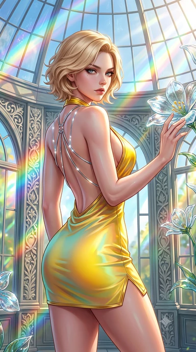 score_9, masterpiece, best quality, ultra-detailed, high-budget anime keyframe, semi-realistic 3D game render, editorial fashion photography, tasteful artistic composition, Caucasian woman. close-up cowboy shot from the waist and thighs up, the chara