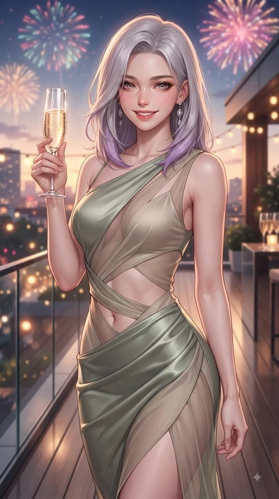 score_9, masterpiece, best quality, ultra-detailed, high-budget anime keyframe, editorial fashion photography, tasteful artistic composition, Caucasian woman. close-up cowboy shot from the waist and thighs up, the character dominates the composition,