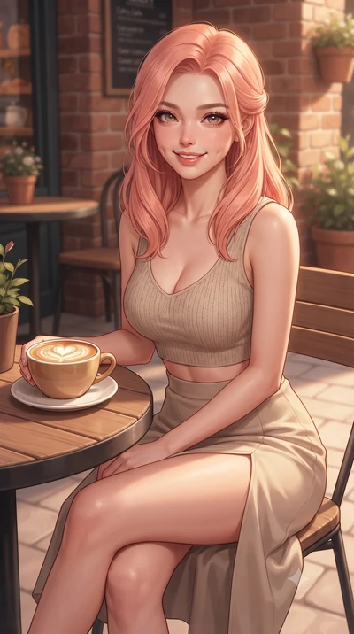 score_9, masterpiece, best quality, ultra-detailed, high-budget anime keyframe, editorial fashion photography, tasteful artistic composition, Japanese woman. close-up cowboy shot from the waist and thighs up, the character dominates the composition, 