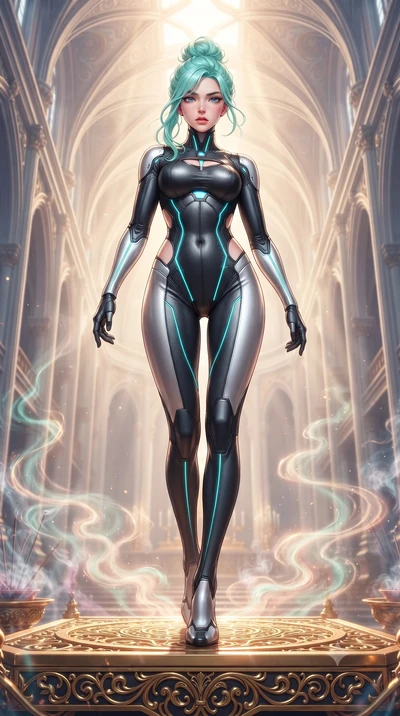 score_9, masterpiece, best quality, ultra-detailed, high-budget anime keyframe, editorial fashion photography, tasteful artistic composition, Japanese woman. low angle full-body shot from head to toe showing her feet, filling the entire 9:16 vertical