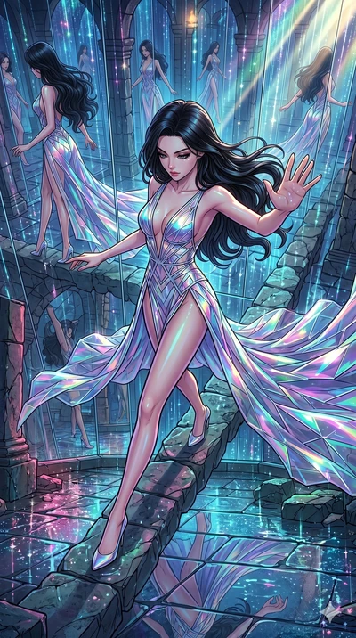score_9, masterpiece, best quality, ultra-detailed, high-budget anime movie keyframe, cinematic anime lighting, intricate line art, Caucasian (strictly human ears) anime girl. Dynamic full-body shot stretching the vertical silhouette across the 9:16 
