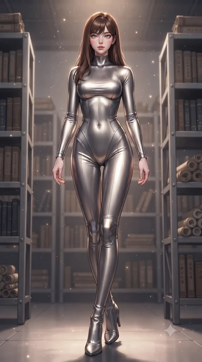 score_9, masterpiece, best quality, ultra-detailed, high-budget anime keyframe, editorial fashion photography, tasteful artistic composition, Korean woman. low angle full-body shot from head to toe showing her feet, filling the entire 9:16 vertical f