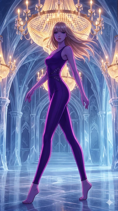 score_9, masterpiece, best quality, ultra-detailed, high-budget anime keyframe, editorial fashion photography, tasteful artistic composition, Japanese woman. low angle full-body shot from head to toe showing her feet, filling the entire 9:16 vertical