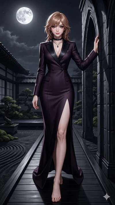 score_9, masterpiece, best quality, ultra-detailed, high-budget anime keyframe, editorial fashion photography, tasteful artistic composition, Korean woman. low angle full-body shot from head to toe showing her feet, filling the entire 9:16 vertical f