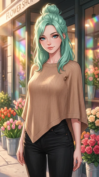 score_9, masterpiece, best quality, ultra-detailed, high-budget anime keyframe, editorial fashion photography, tasteful artistic composition, Japanese woman woman. close-up cowboy shot from the waist and thighs up, the character dominates the composi