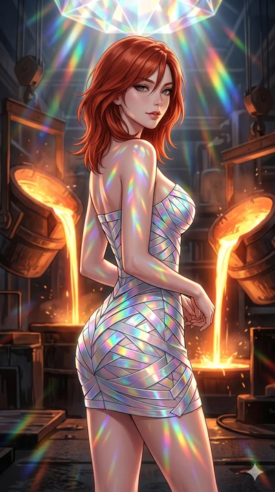 score_9, masterpiece, best quality, ultra-detailed, high-budget anime keyframe, editorial fashion photography, tasteful artistic composition, Korean woman. cowboy shot from the thighs up, character and outfit filling the frame for maximum editorial p