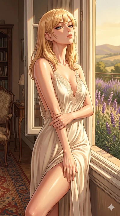 score_9, masterpiece, best quality, ultra-detailed, high-budget anime keyframe, editorial fashion photography, tasteful artistic composition, Caucasian woman, strictly human ears. cowboy shot from the thighs up, character and outfit filling the frame