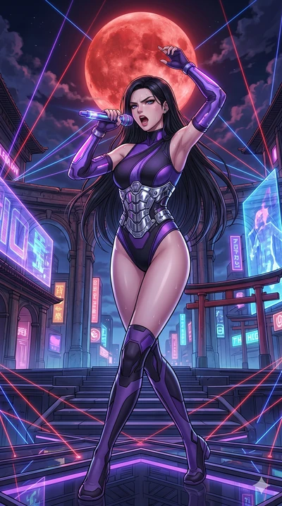 score_9, masterpiece, best quality, ultra-detailed, high-budget anime movie keyframe, cinematic anime lighting, intricate line art, Caucasian (strictly human ears) woman. Dynamic full-body shot stretching the vertical silhouette across the 9:16 frame