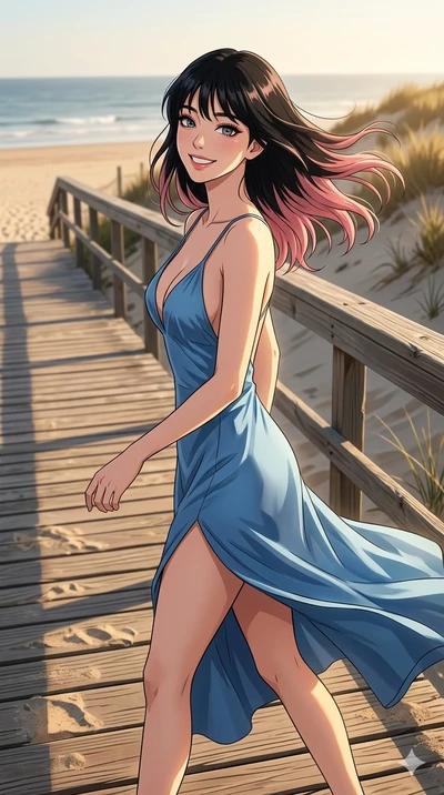 score_9, masterpiece, best quality, ultra-detailed, high-budget anime keyframe, editorial fashion photography, tasteful artistic composition, Korean woman. cowboy shot from the thighs up, character and outfit filling the frame for maximum editorial p