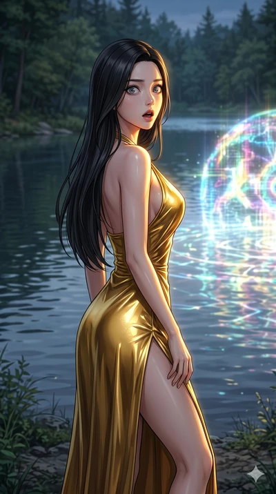score_9, masterpiece, best quality, ultra-detailed, high-budget anime keyframe, editorial fashion photography, tasteful artistic composition, Korean woman. cowboy shot from the thighs up, character and outfit filling the frame for maximum editorial p