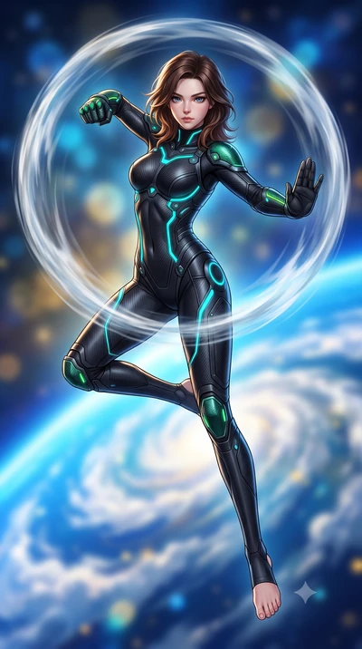 score_9, masterpiece, best quality, ultra-detailed, high-budget anime keyframe, semi-realistic 3D game render, editorial fashion photography, tasteful artistic composition, Korean woman. low angle full-body shot from head to toe showing her feet, fil