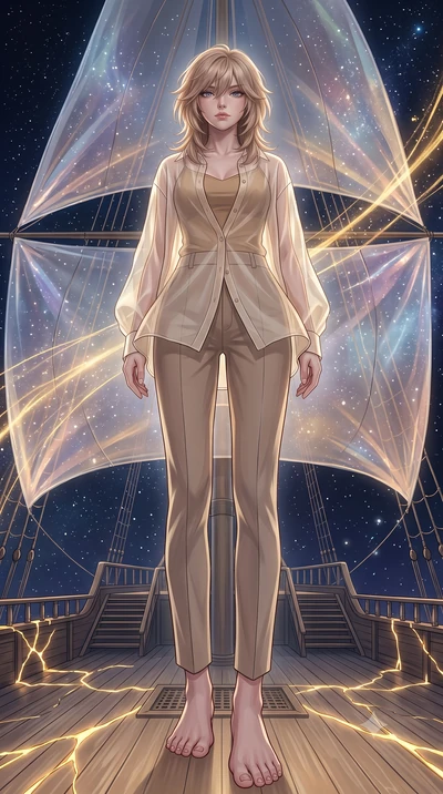 score_9, masterpiece, best quality, ultra-detailed, high-budget anime keyframe, editorial fashion photography, tasteful artistic composition, Japanese woman. low angle full-body shot from head to toe showing her feet, filling the entire 9:16 vertical