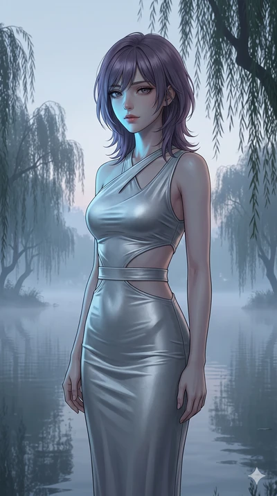 score_9, masterpiece, best quality, ultra-detailed, high-budget anime keyframe, editorial fashion photography, tasteful artistic composition, Japanese woman. cowboy shot from the thighs up, character and outfit filling the frame for maximum editorial