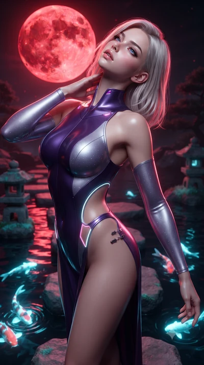 score_9, masterpiece, best quality, ultra-detailed, high-budget anime keyframe, editorial fashion photography, tasteful artistic composition, Caucasian woman. close-up cowboy shot from the waist and thighs up, the character dominates the composition,