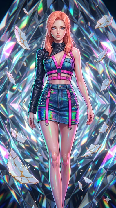 score_9, masterpiece, best quality, ultra-detailed, high-budget anime keyframe, editorial fashion photography, tasteful artistic composition, Japanese woman. upper body close-up from the thighs up, character filling the screen for maximum presence. s