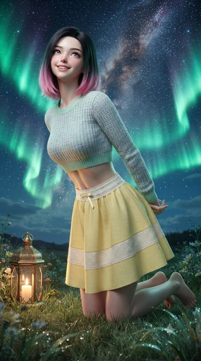 score_9, masterpiece, best quality, ultra-detailed, high-budget anime keyframe, editorial fashion photography, tasteful artistic composition, Korean woman. close-up cowboy shot from the waist and thighs up, the character dominates the composition, fi