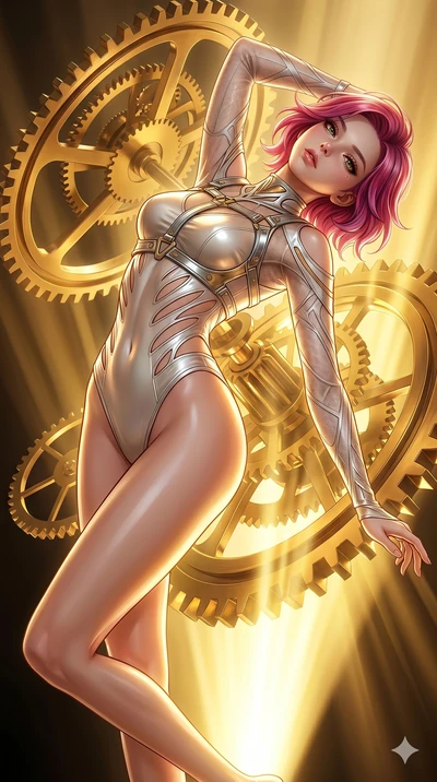 score_9, masterpiece, best quality, ultra-detailed, high-budget anime keyframe, editorial fashion photography, tasteful artistic composition, Caucasian woman, strictly human ears. Upper body close-up from the thighs up, character filling the screen f