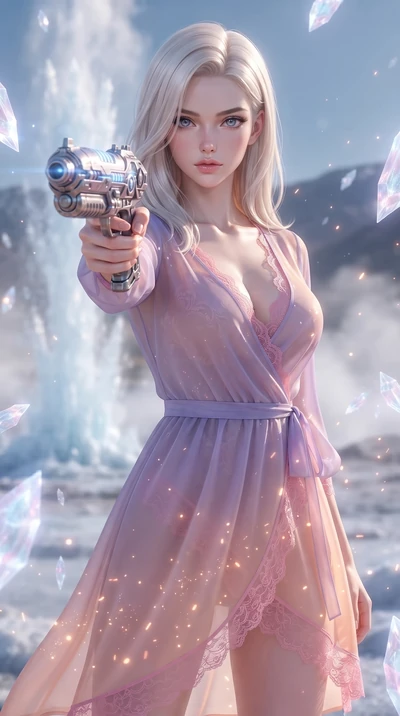 score_9, masterpiece, best quality, ultra-detailed, high-budget anime keyframe, editorial fashion photography, tasteful artistic composition, realistic cosplay photography, Caucasian woman, strictly human ears. close-up cowboy shot from the waist and